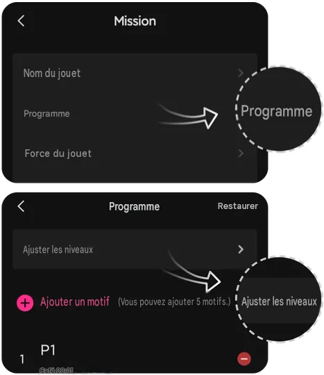 programmation des vibrations Lovense