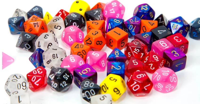différents types de dés, jeux de chasteté