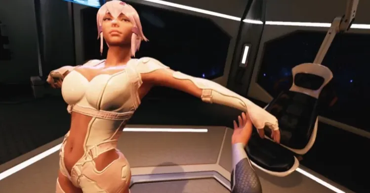 Capture d’écran du jeu de sexe en réalité virtuelle