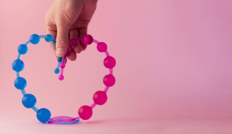 double perle anale en forme de cœur