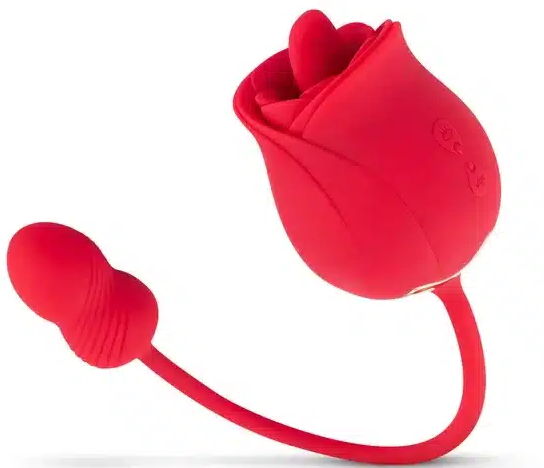 ventouse clitoridienne en forme de rose étanche, sextoy en forme de rose en silicone doux